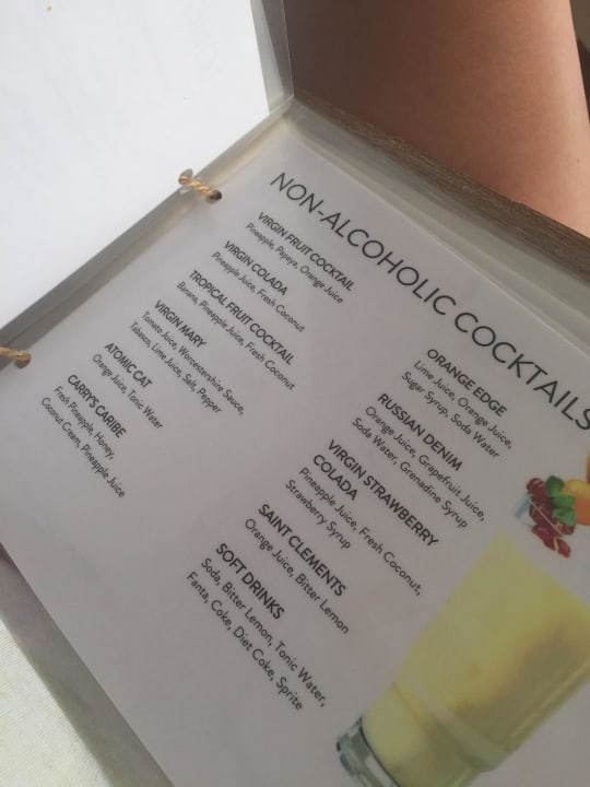 Cocktailkarte Diamonds Thudufushi