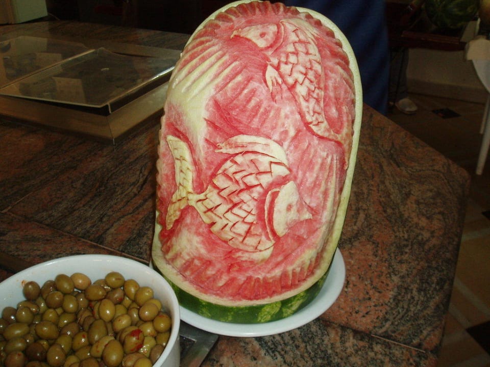 Melonen Schnitzerei Calimera One Resort Jockey