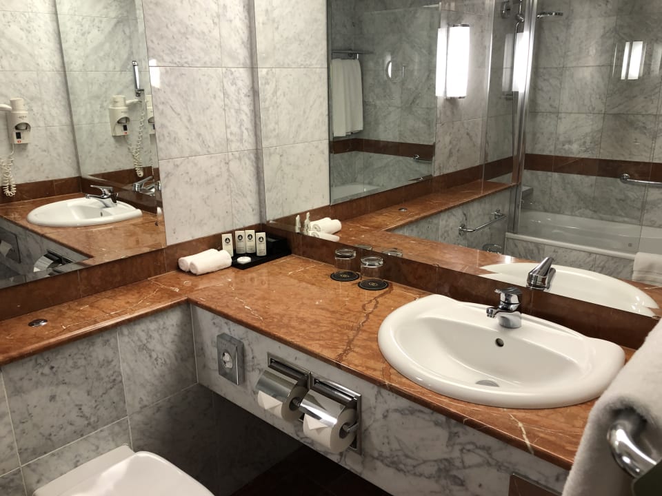 Sicht auf den Waschtisch old School Hotel Sofitel Victoria