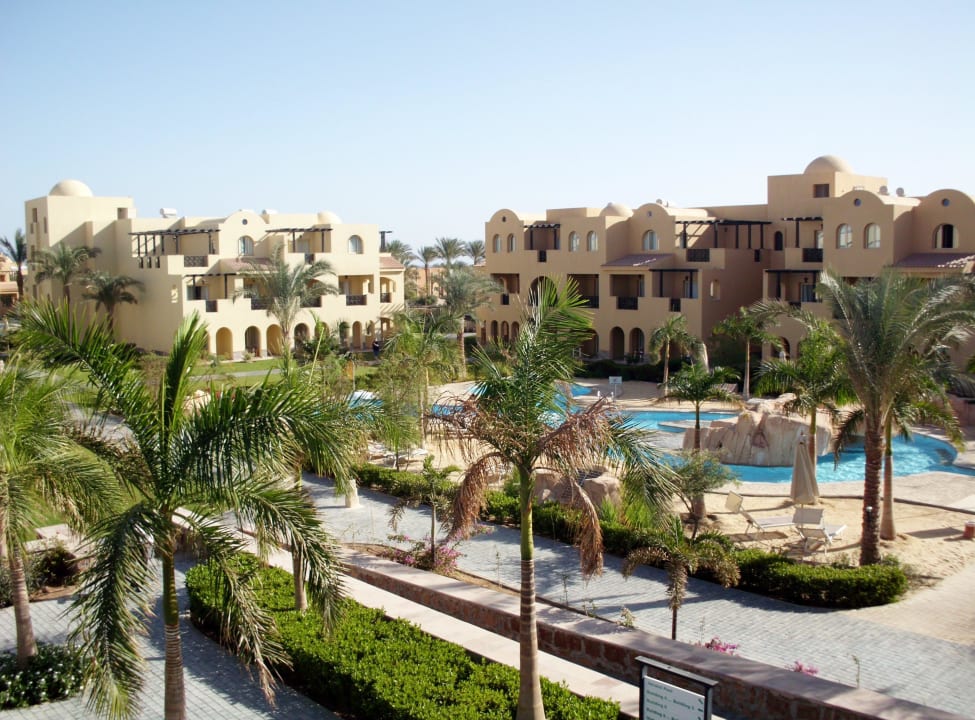 Blick von Lobby Terrasse Stella Garden Resort & Spa, Makadi Bay