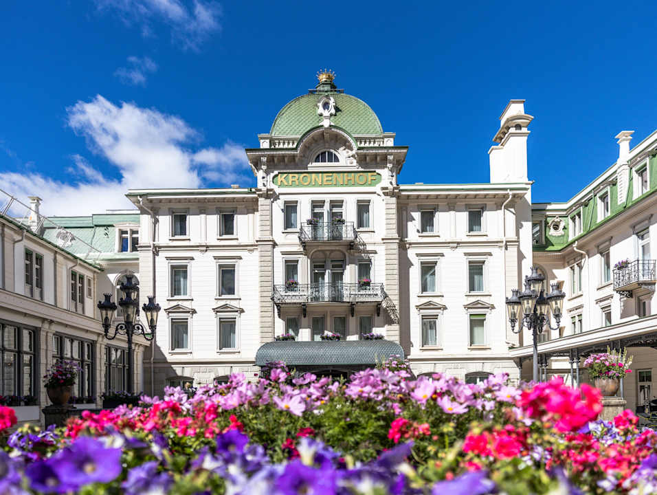 Außenansicht Grand Hotel Kronenhof Pontresina