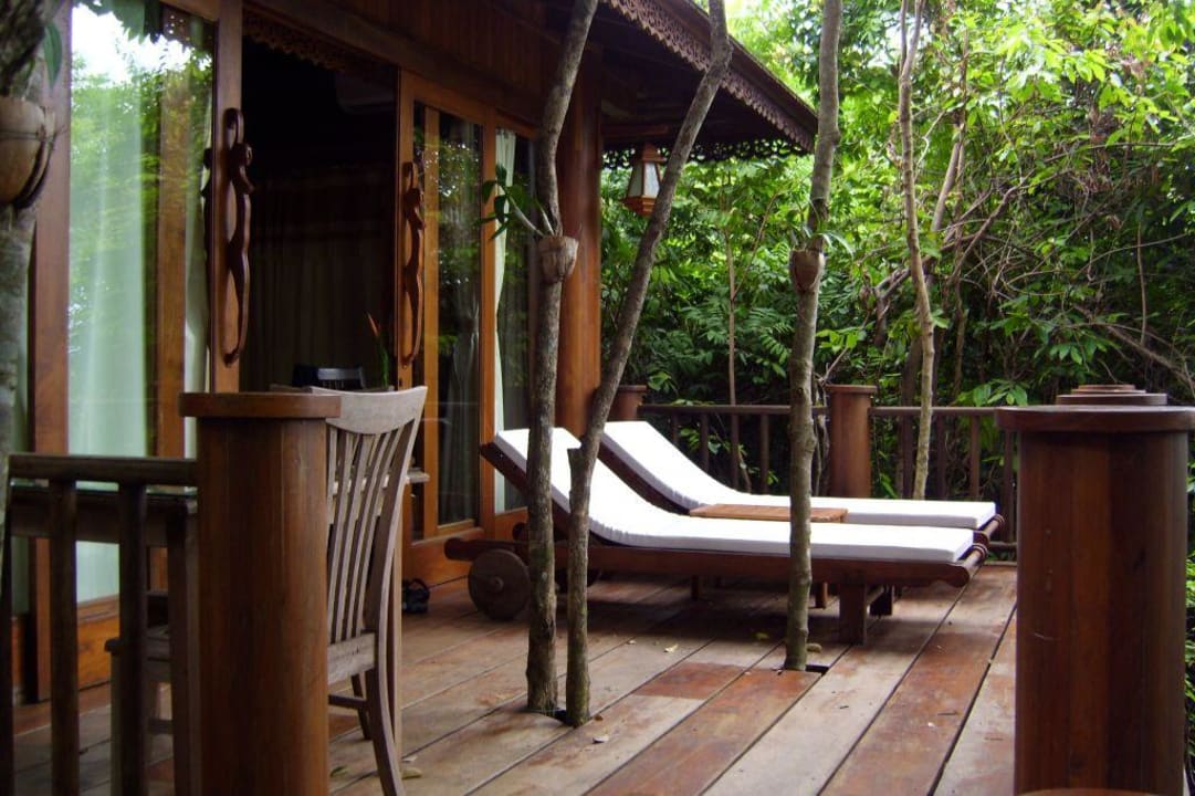 Unsere Terrasse der Villa Nr. 106 Santhiya Koh Phangan Resort & Spa