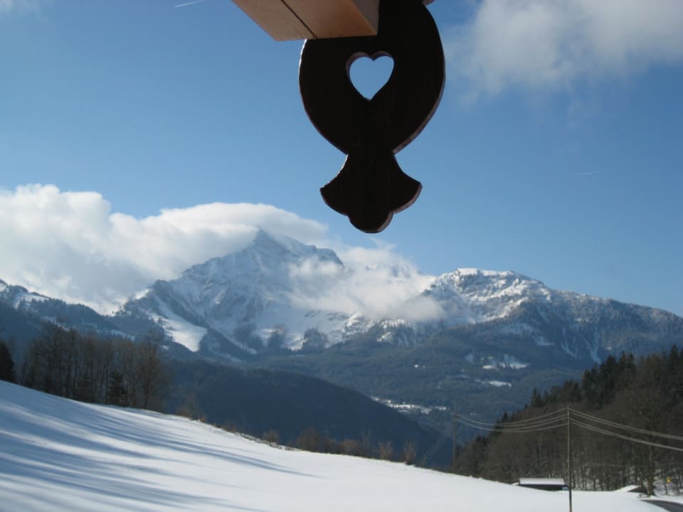 Blick vom Balkon Ferienwohnungen Gästehaus Lärcheck