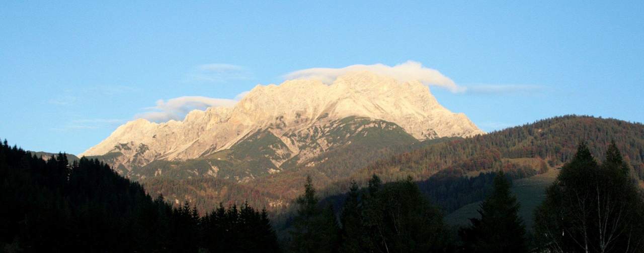 Bergpanorama direkt vorm Haus Appartements Walk