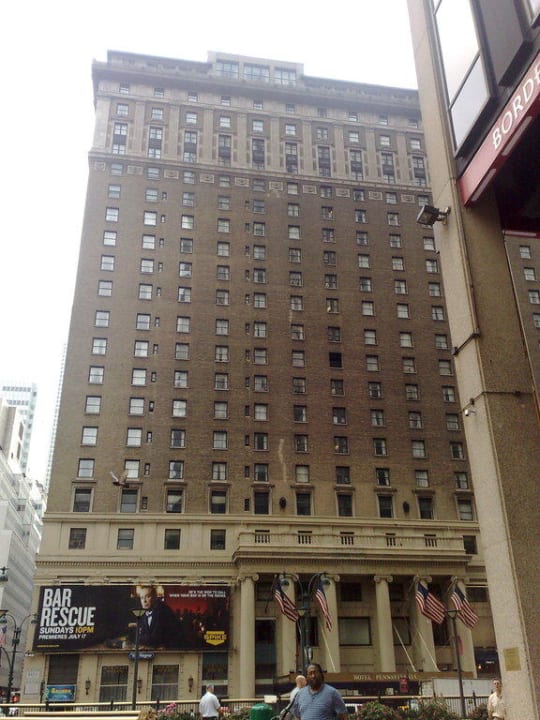 Das Hotel von außen New York's Hotel Pennsylvania