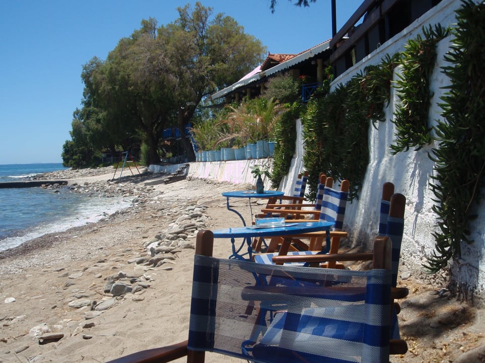 Strandbereich der Bar  Votsalakia Beach
