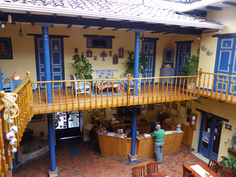 Innenhof des Hauses im Kolonialstil Hostel Posada del Angel