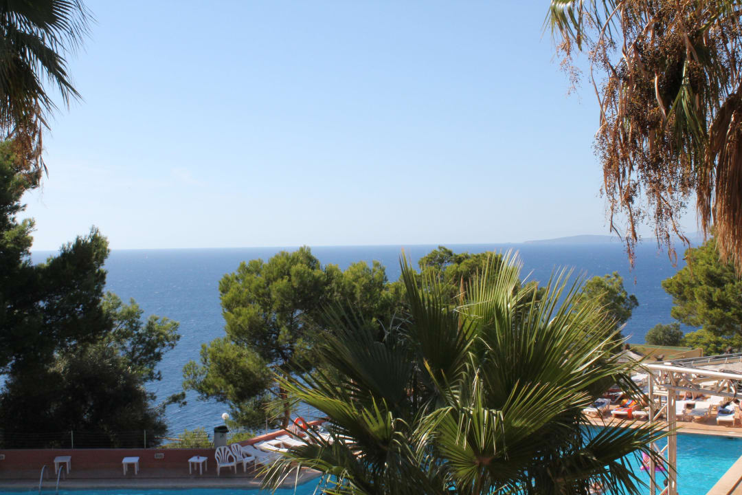 Blick von der unteren Poolbar in Richtung Meer Sun Club Eldorado