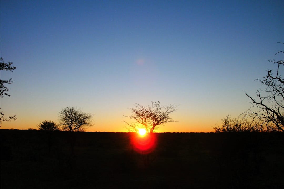 Sonnenuntergang Kalahari Bush Breaks Lodge