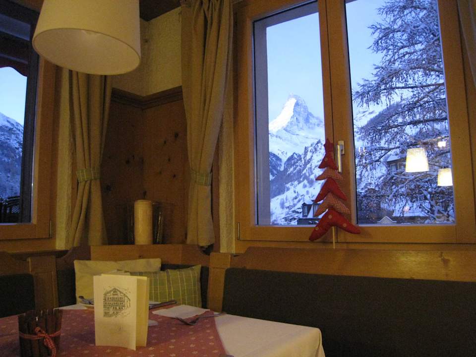 Frühstücks-Ausblick Hotel Bella Vista Zermatt