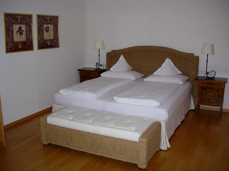 Unser Bett im Deluxe Doppelzimmer Giardino Marling