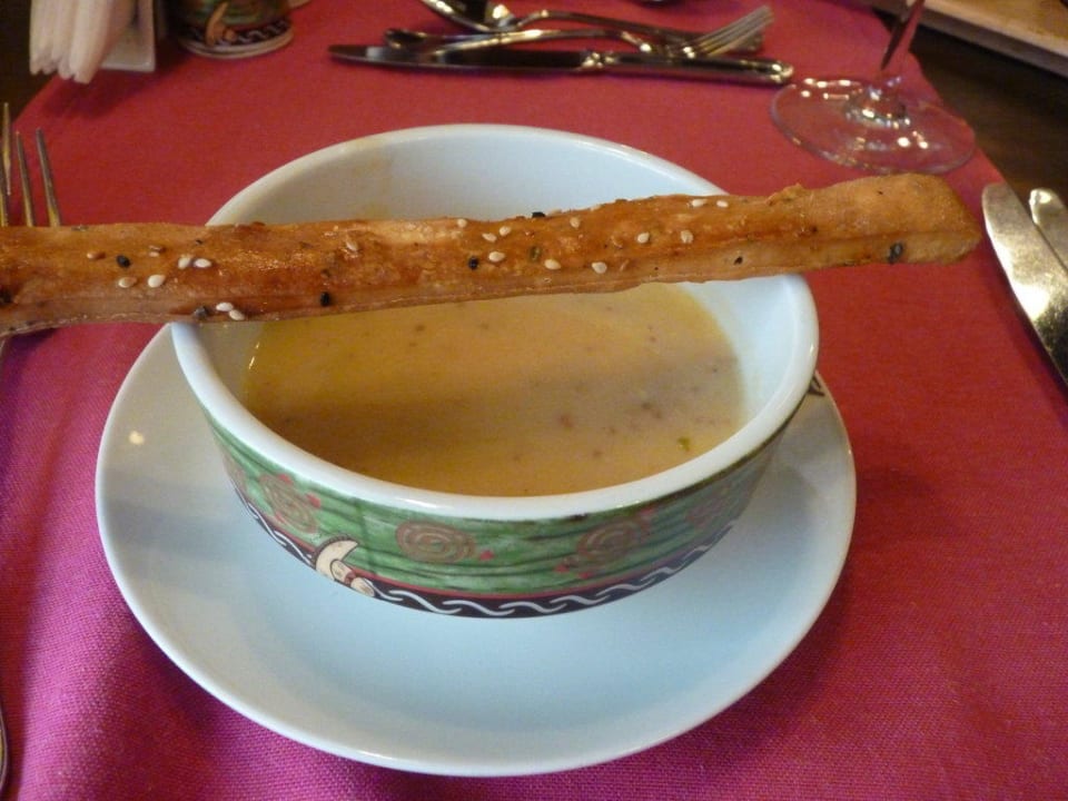 Suppe beim Mexikaner Sunis Evren Beach Resort Hotel & Spa