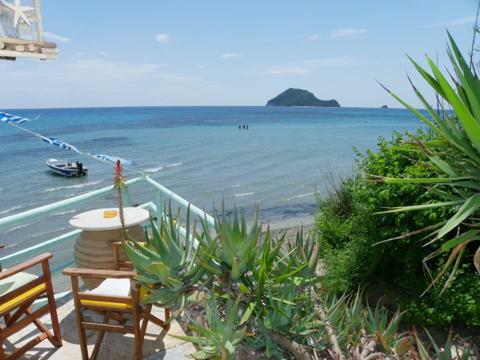 View to marathonisi Porto Koukla Beach