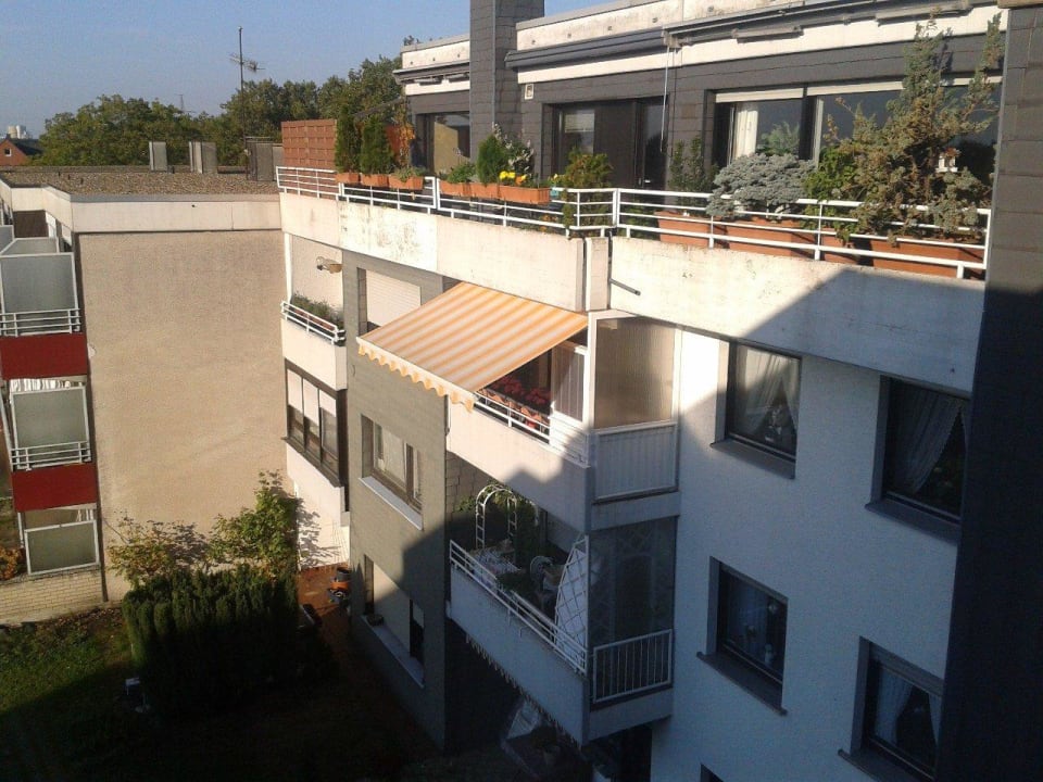 Ausblick zu Nachbarhäusern Hotel Körner Hof