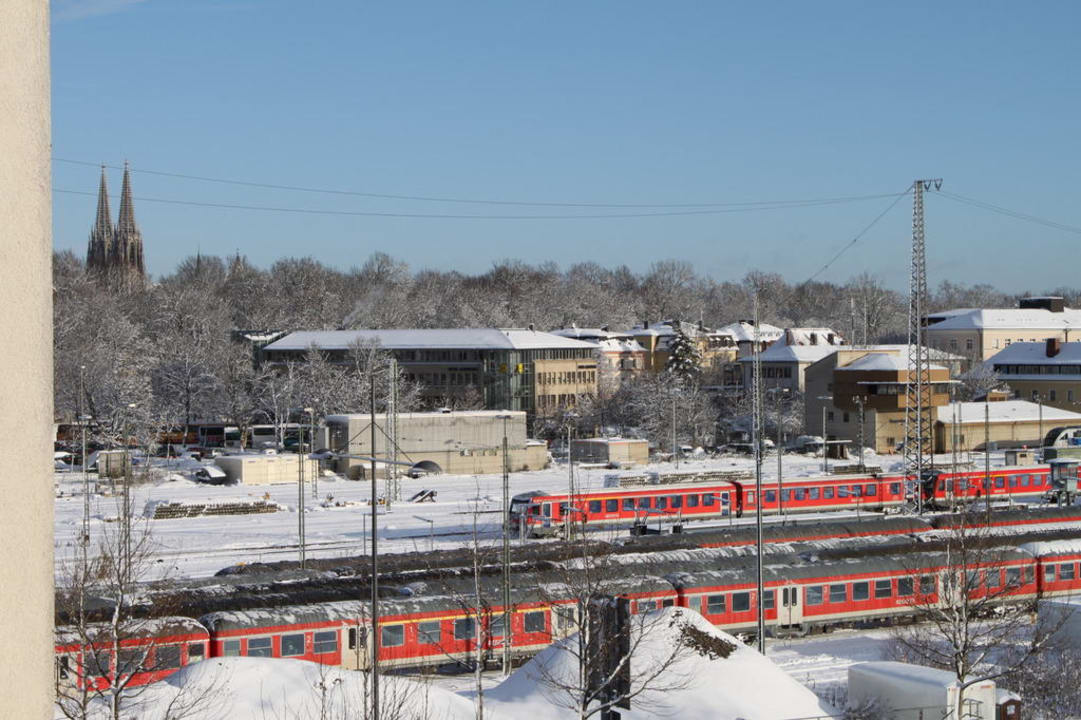 Blick vom Hotelzimmer zur Stadt Hansa Apart-Hotel Regensburg