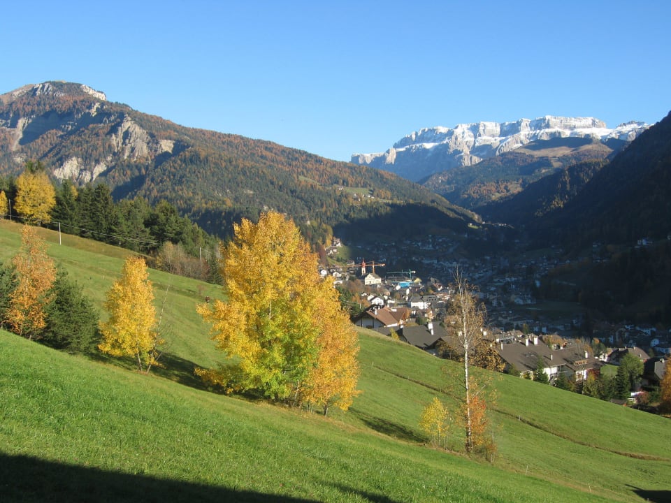 Außblick vom Hotel im Herbst Grien Gourmet & Panoramahotel