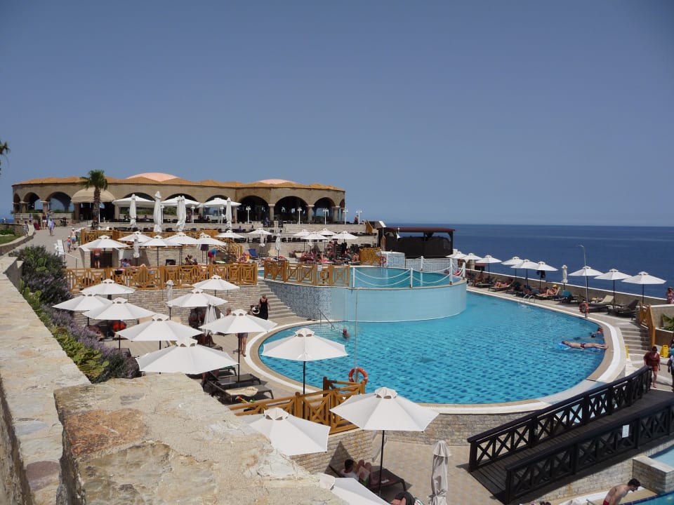 Pool Und Hauptrestaurant Hotel Kalithea Horizon Royal Kallithea Holidaycheck Rhodos