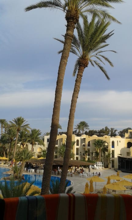 Blick auf die Poollandschaft Hotel Eden Star