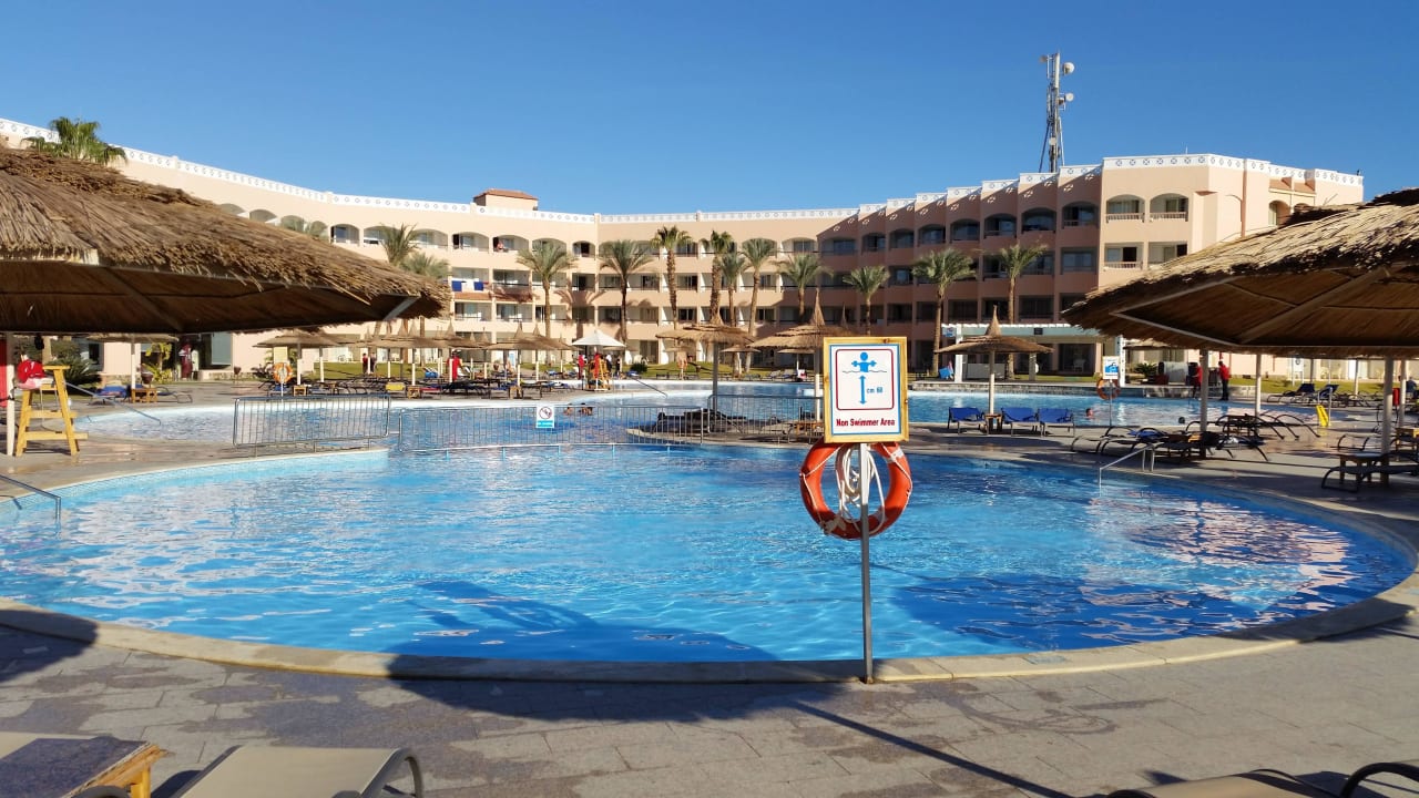 Schöner beheizter Pool Beach Albatros Resort