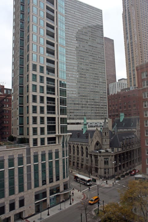 Blick aus dem Hotelfenster Sofitel Chicago Magnificent Mile