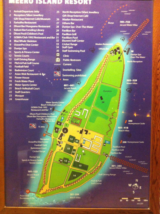 Die Insel im Überblick Meeru Maldives Resort Island