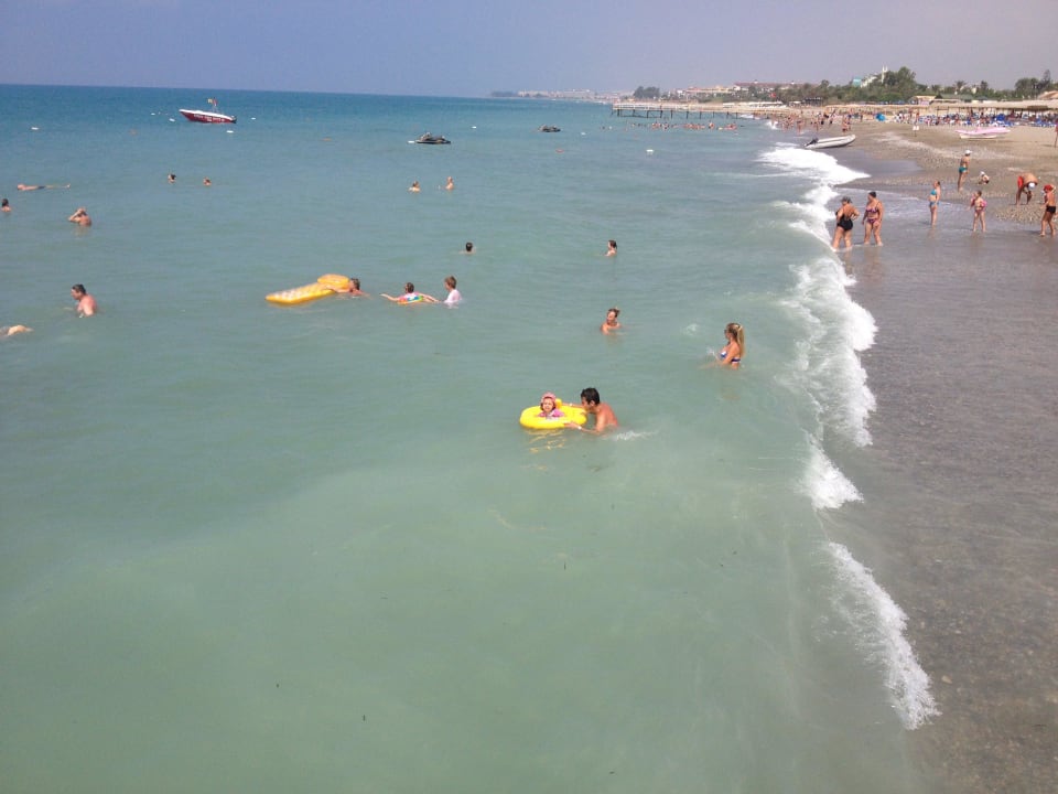 Meer vom Steg aus gesehen Club Turtas Beach Hotel