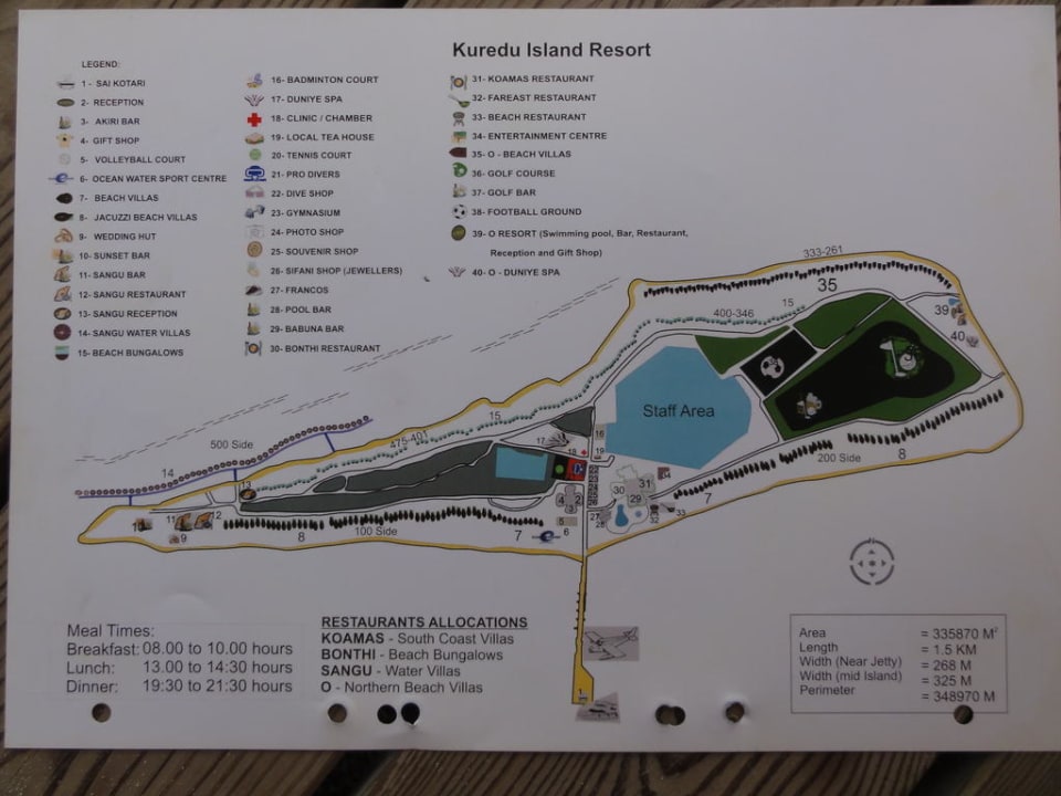 Inselkarte Kuredu Kuredu Island Resort & Spa