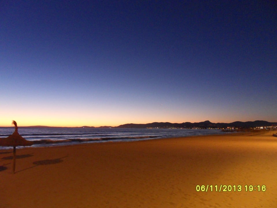 Sonnenuntergang mit Blick auf Pajma Hotel HM Gran Fiesta