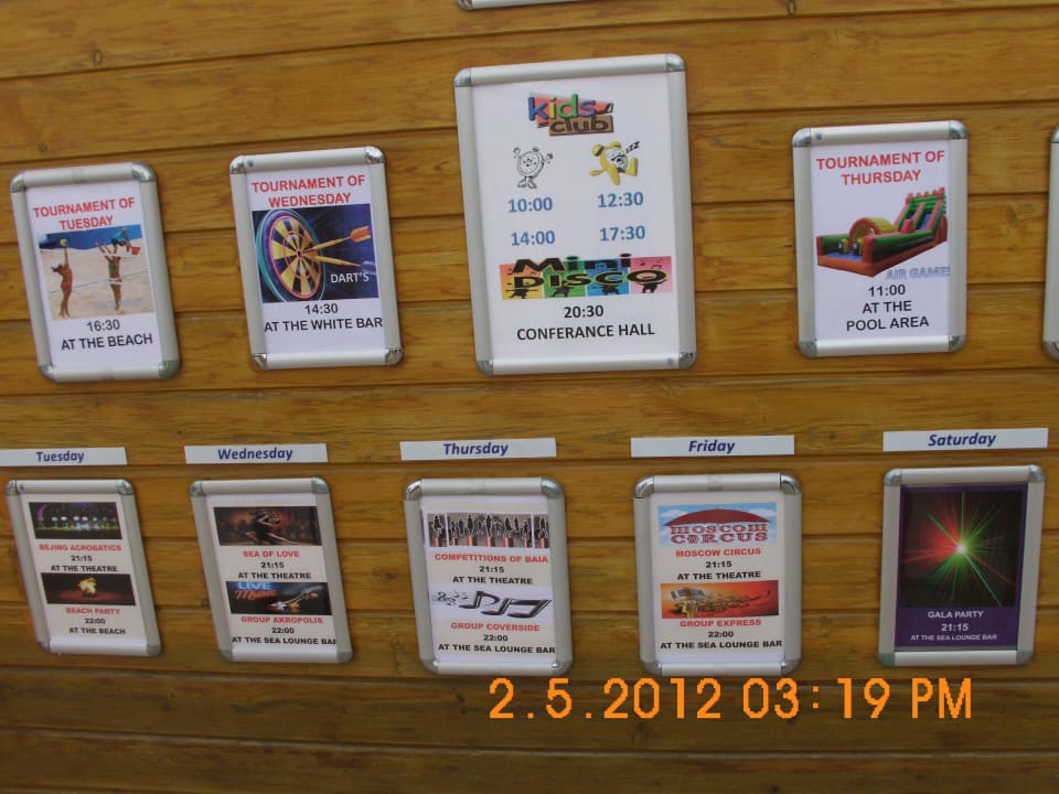 Täglich tolles Programm Hotel Baia Lara