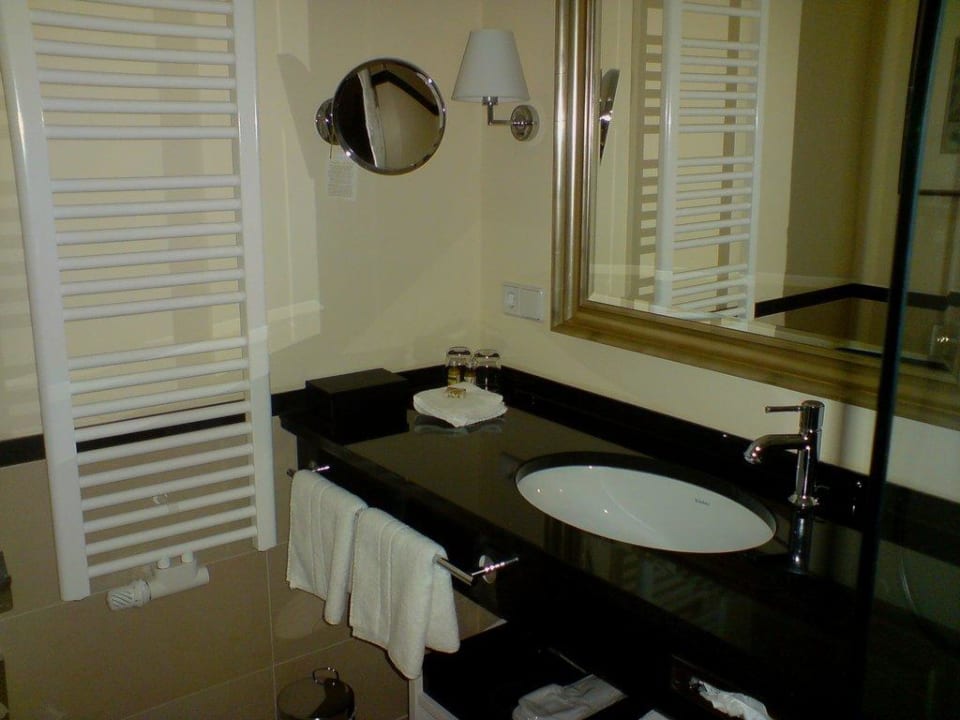 Blick ins Badezimmer Naturresort & Spa Schindelbruch