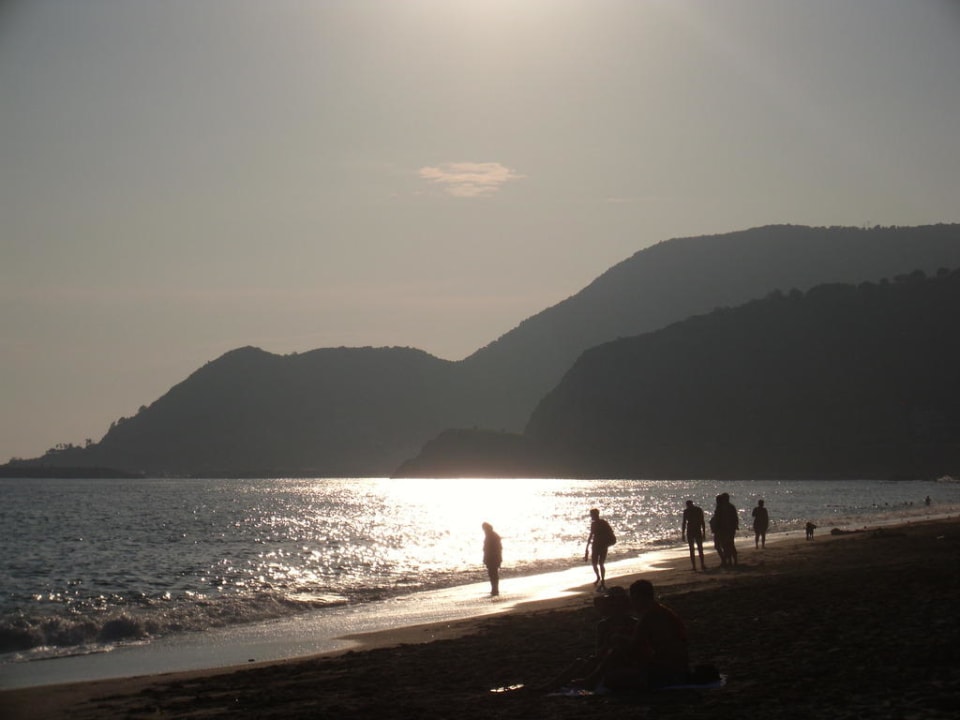 Sonnenuntergang vom Hotelstrand aus Kleopatra Celine Hotel