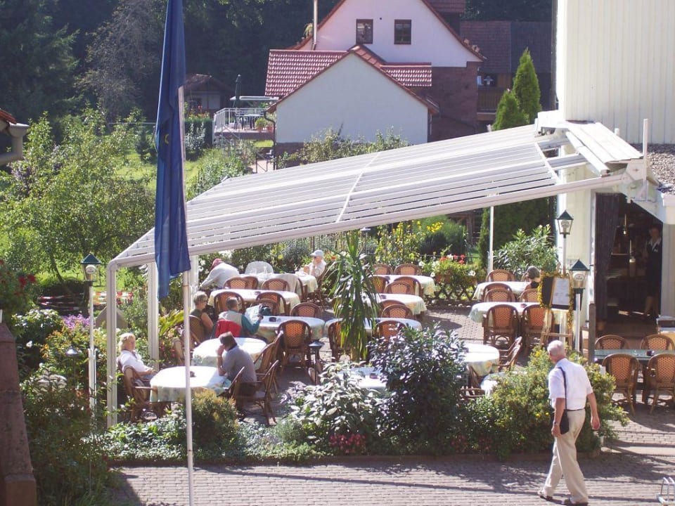 Terrasse des Landhotel Zur Wegelnburg in Schönau Landhotel Zur Wegelnburg