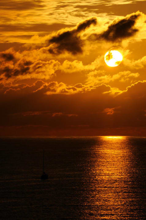 Sonnenaufgang blau punta reina