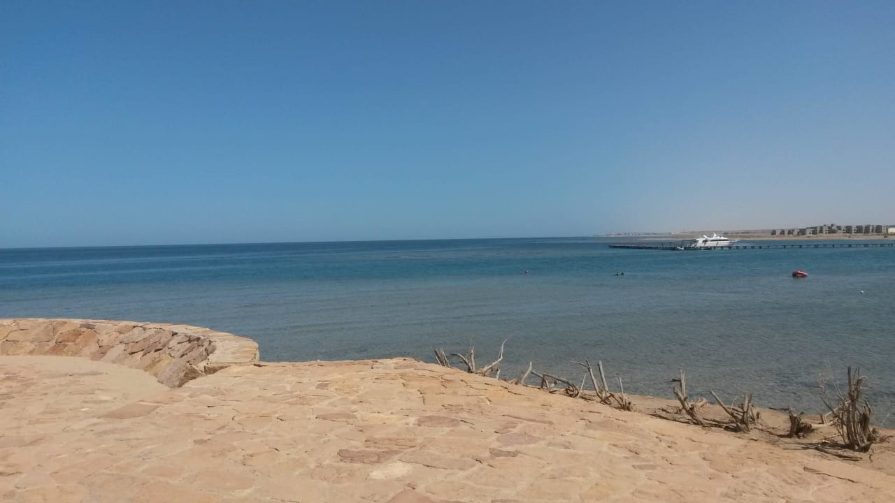 Ausblick Panorama-Bar auf das Hausriff Three Corners Equinox Beach Resort