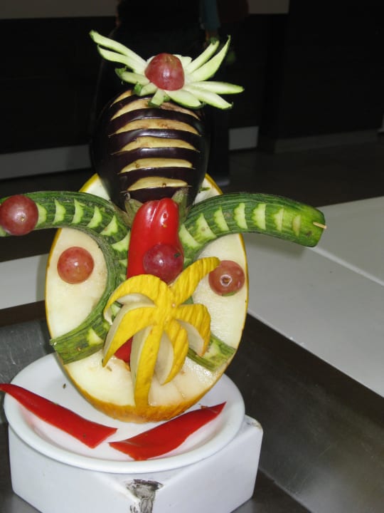 Dekoration am Büffet Hotel Rosa Beach