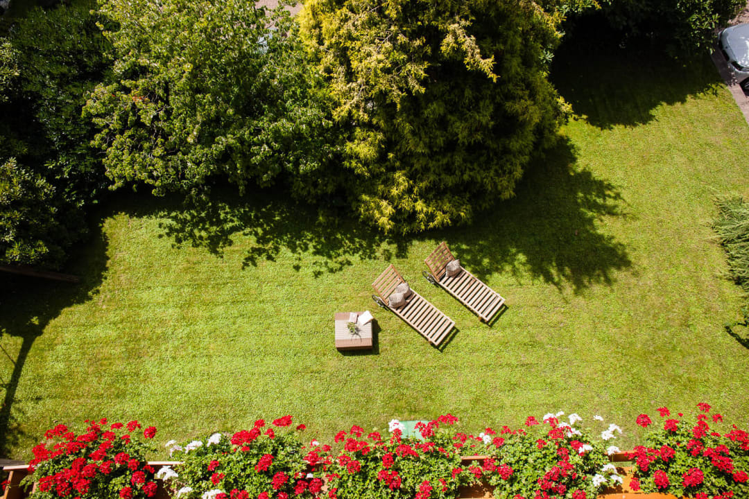 Blick auf den Garten Appartementhotel Siegi