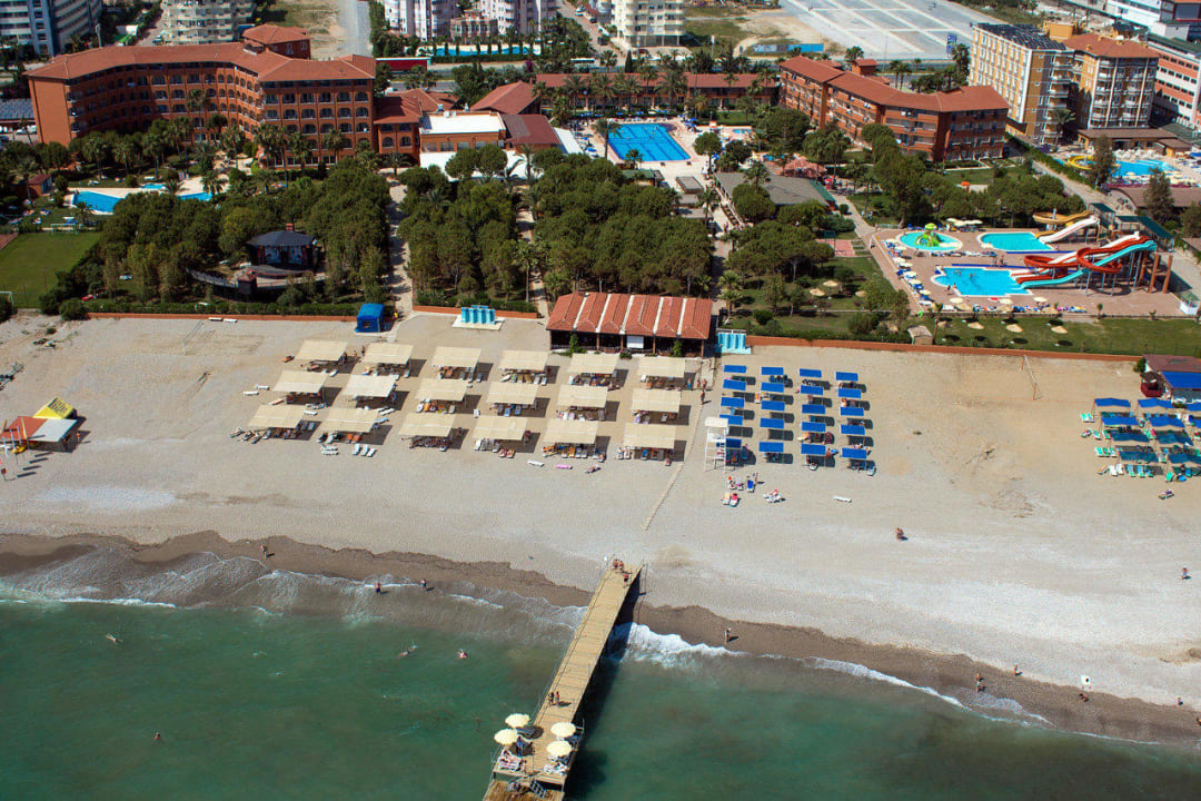 Bird perspective beach Club Turtas Beach Hotel