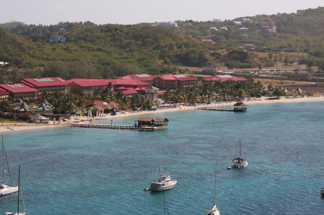 Aussicht von Pigeon Island auf das Hotel Sandals Grande St. Lucian