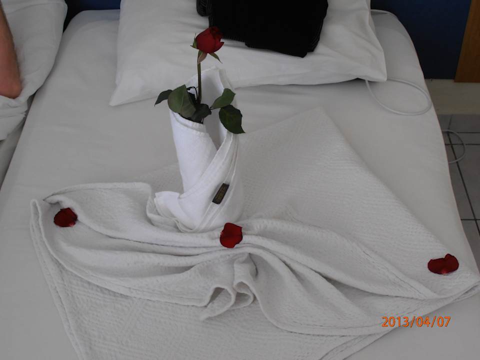 The day I damage my foot, she makes this on my bed Hotel Aslan City Kleopatra