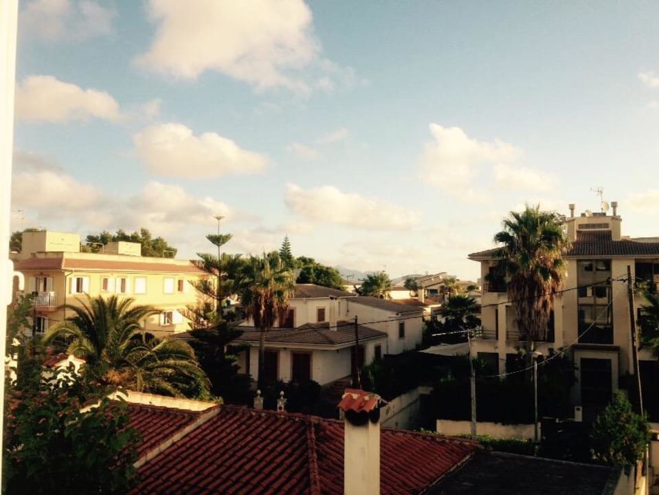 Ausblick Aparttementhaus hinten Hotel Exagon Park