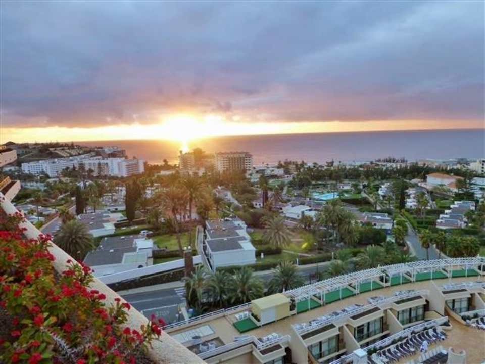 Sonnenaufgang vom Balkon Gloria Palace San Agustin Thalasso & Hotel