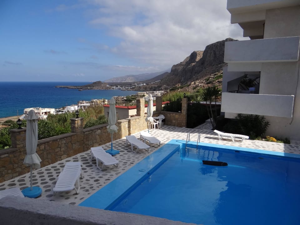 Pool mit Ausblick Hotel Yiannis