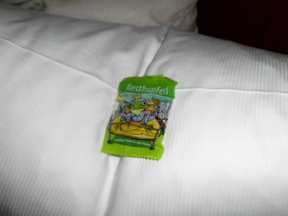Ein "Betthupferl" zur Begrüßung Hotel Merseburger Hof