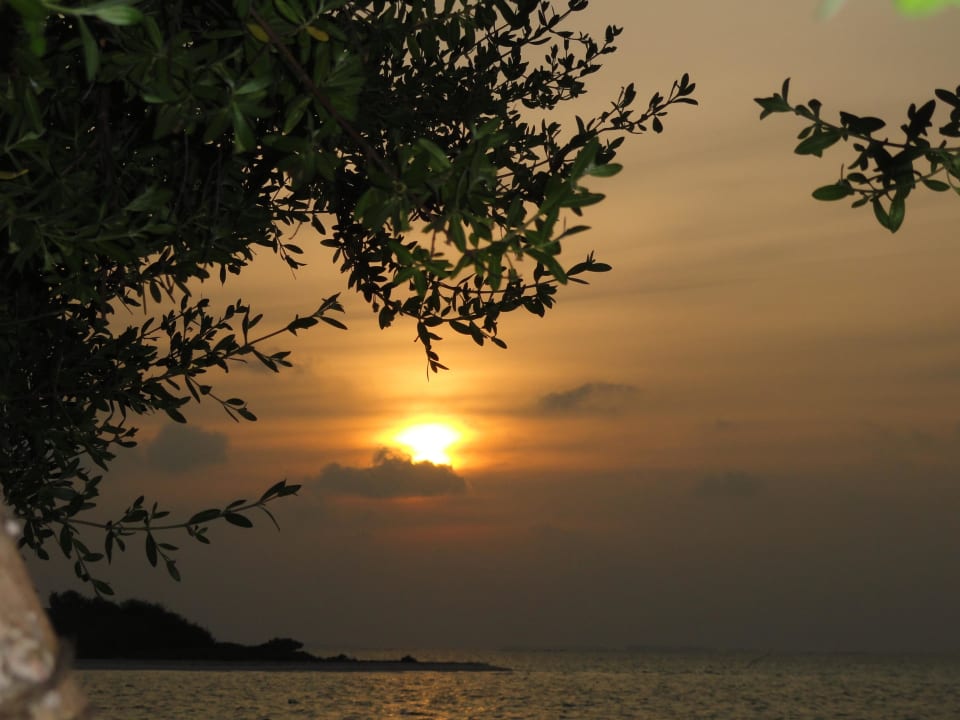 Sonnenuntergang an der Westspitze Cinnamon Hakuraa Huraa Maldives