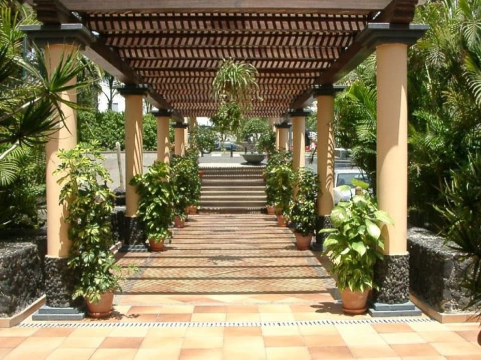 Hibiscos Eingang allsun Hotel Los Hibiscos