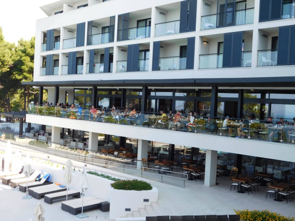Frühstücks und Abendessen Terrasse Hotel Parentium Plava Laguna