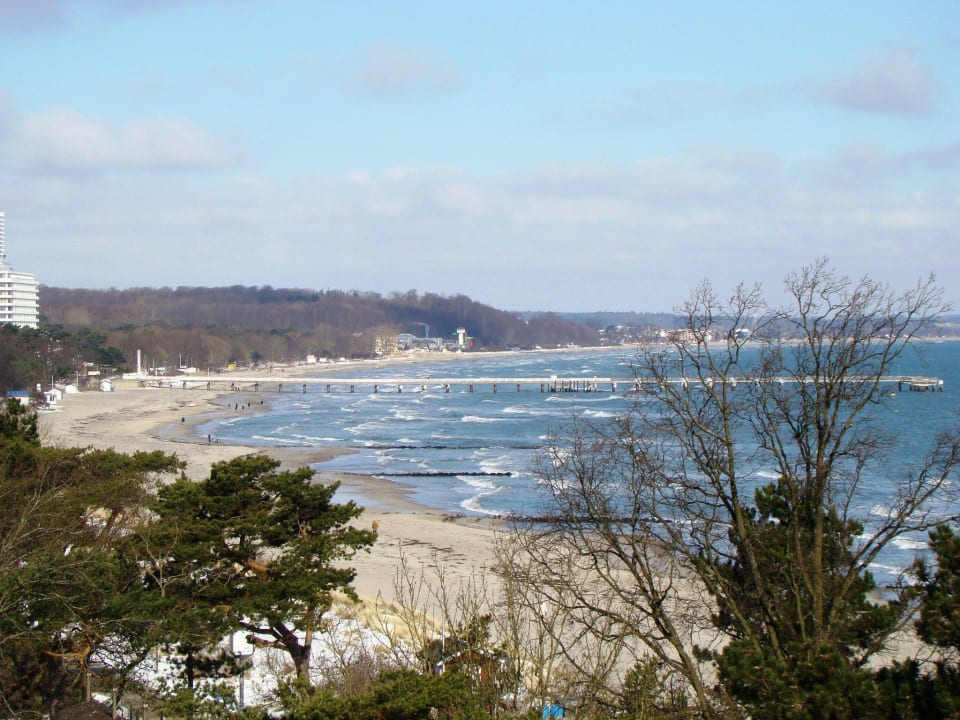 Blick vom Balkon des Zimmers 507 Hotel Bellevue