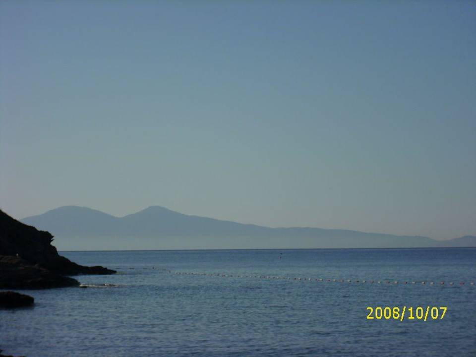 Blick nach Samos Hotel Grand Efe