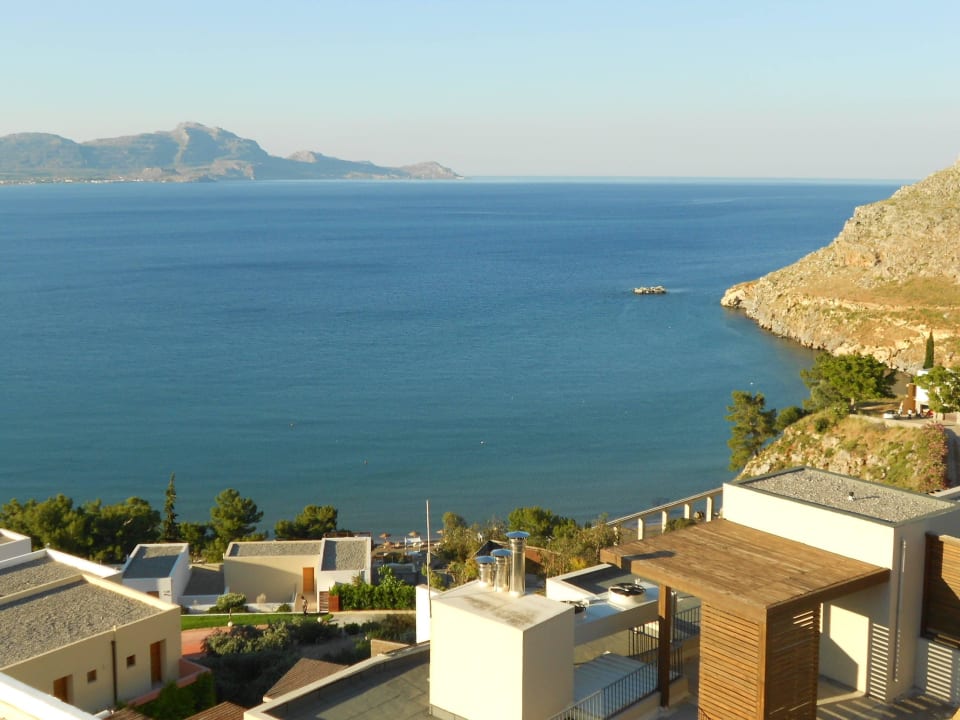 Aussicht auf die Vlicha Bucht  Lindos Mare, Seaside Hotel