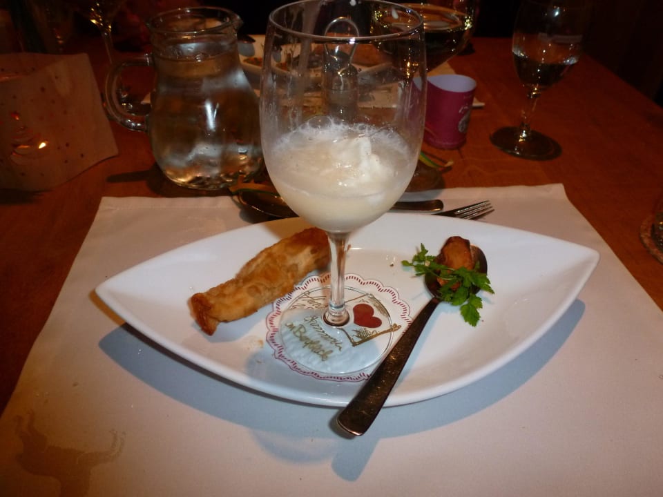 Redd Bull Sorbet mit Campagner Hotel Landgasthof Bergblick